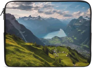 Switzerland Alps Laptop Sleeve Bag Switzerland Alps Laptop Bag Shockproof Computer Carrying Cover Slim Briefcase Handbag