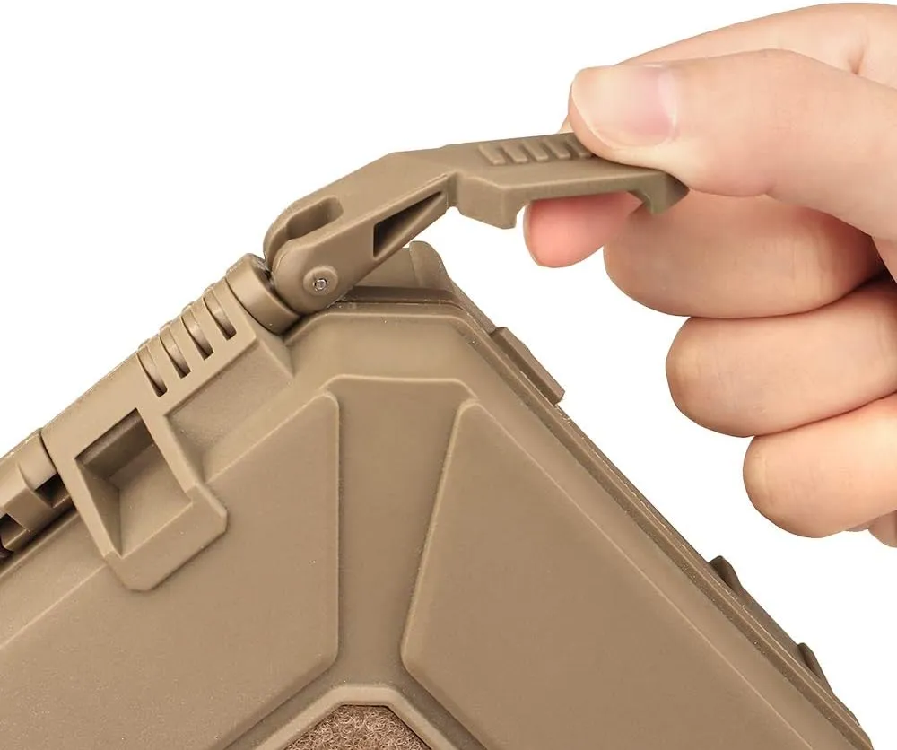 Tactical Hunting Equipment Storage Box Safety Case Camera Protective Container Airtight Case with Foam Padded MOLLE Attachment System Tactical Accessories Portable Multi-tool Box