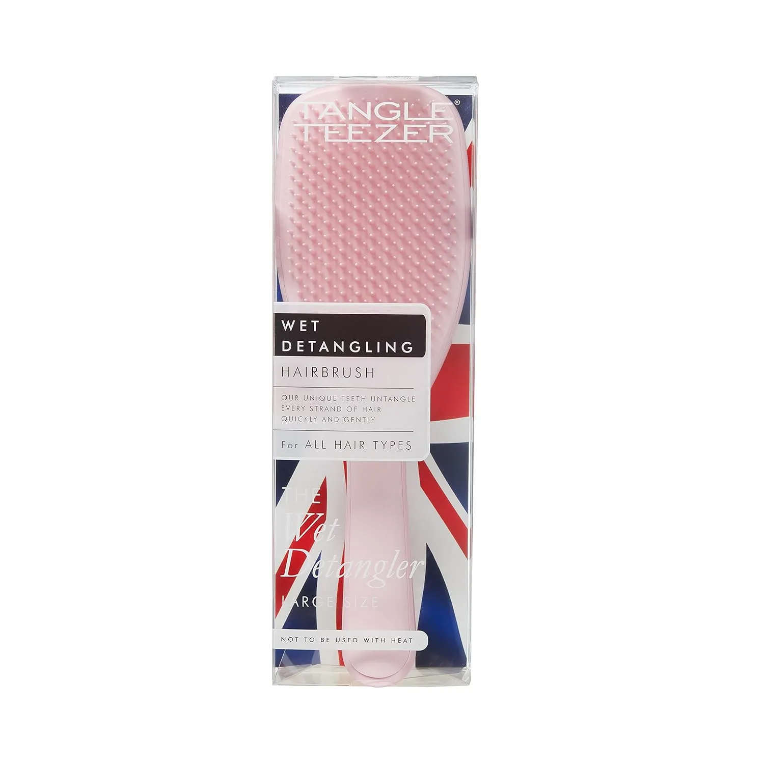 Tangle Teezer|The Large The Ultimate Detangler Hairbrush|Perfect for Long, Thick, Curly & Textured Hair|Two-Tiered Teeth for Gentle Detangling|Reduces Breakage|Ergonomic Handle|Pink Hibiscus
