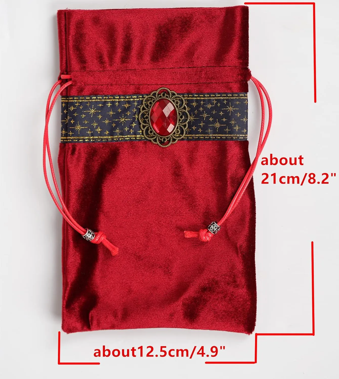 Tarot Bag Pouch Dice,Rune or Card Gift Bag,Drawstring Storage Bucket Bag 5" x 8"