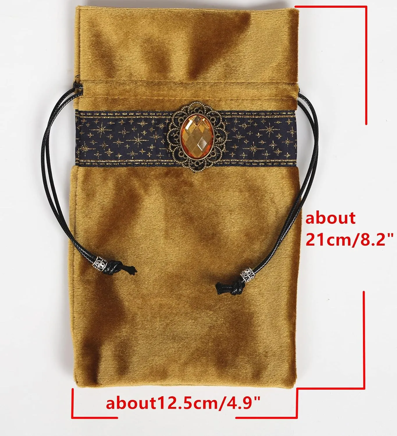Tarot Bag Pouch Dice,Rune or Card Gift Bag,Drawstring Storage Bucket Bag 5" x 8"