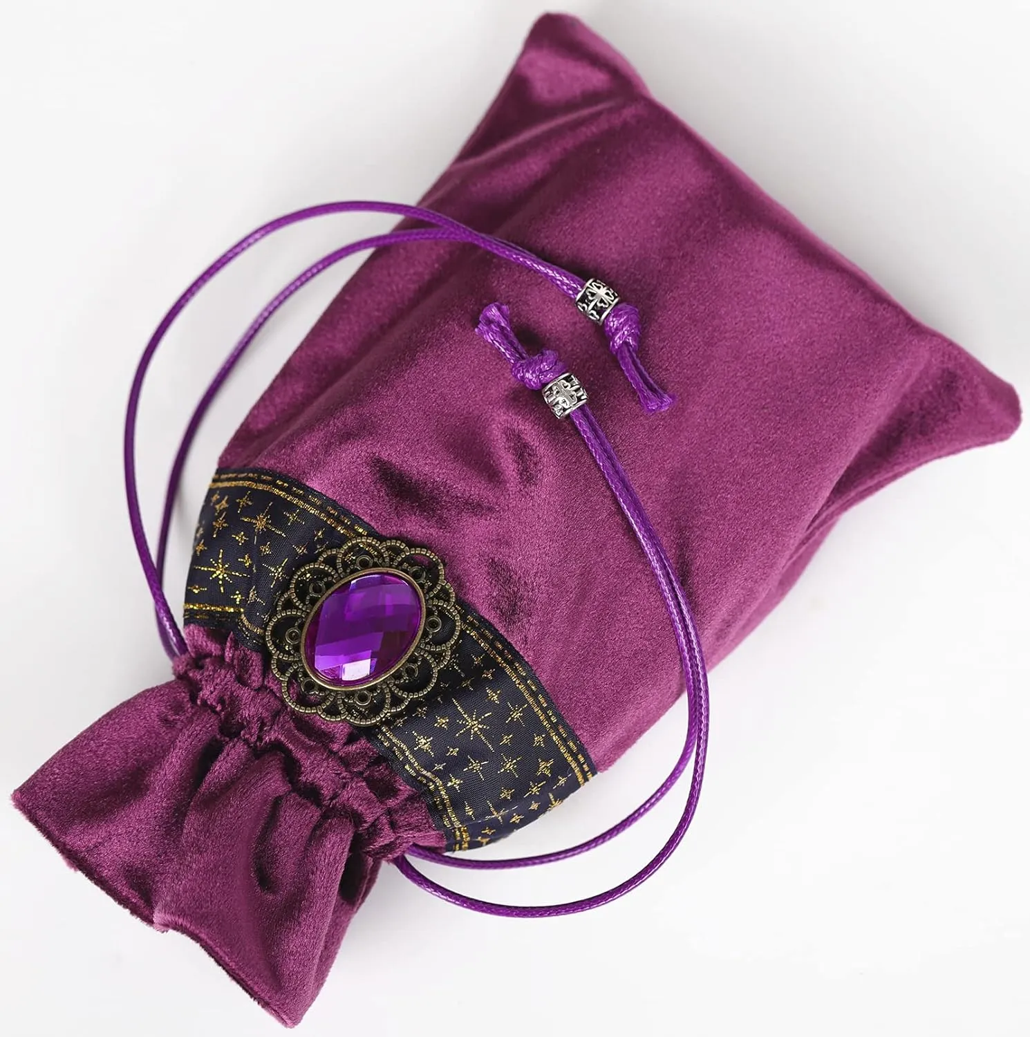 Tarot Bag Pouch Dice,Rune or Card Gift Bag,Drawstring Storage Bucket Bag 5" x 8"