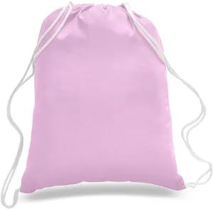 TBF 12 Pack Bulk Cotton Canvas Drawstring Backpack Bags (14" W x 18" H) - Perfect for DIY, Crafts, Events & More