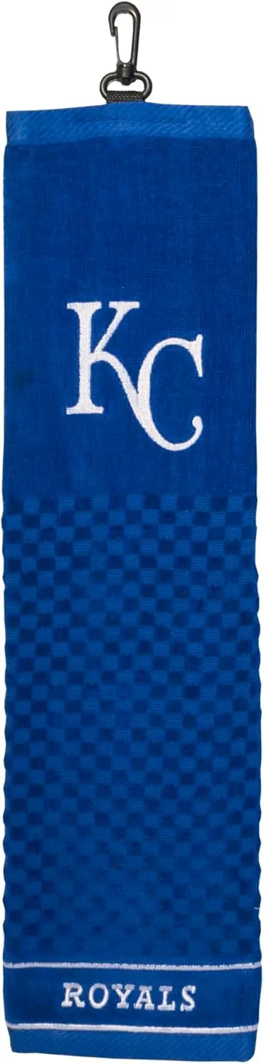 Team Golf MLB Embroidered Golf Towel, Checkered Scrubber Design, Embroidered Logo