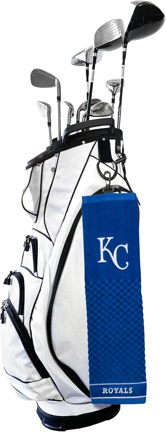 Team Golf MLB Embroidered Golf Towel, Checkered Scrubber Design, Embroidered Logo