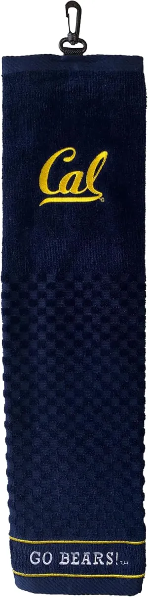 Team Golf NCAA Embroidered Golf Towel, Checkered Scrubber Design, Embroidered Logo