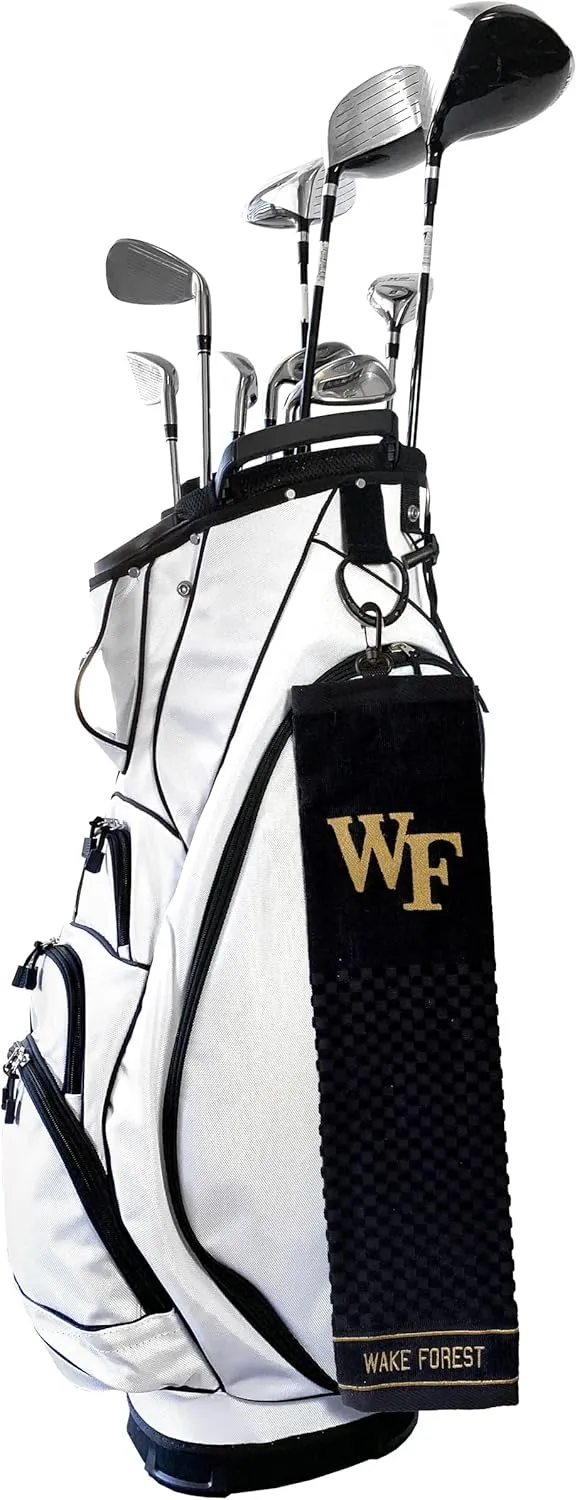 Team Golf NCAA Embroidered Golf Towel, Checkered Scrubber Design, Embroidered Logo