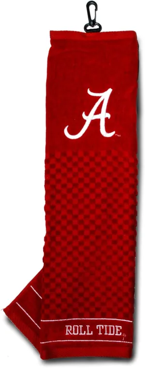 Team Golf NCAA Embroidered Golf Towel, Checkered Scrubber Design, Embroidered Logo