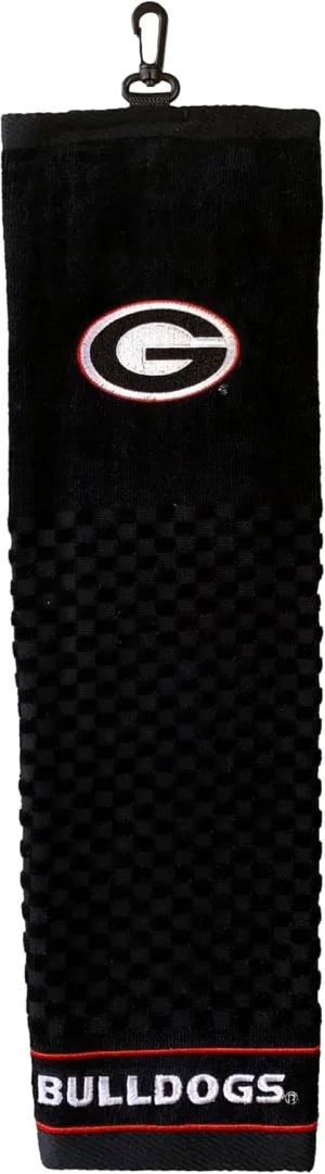Team Golf NCAA Embroidered Golf Towel, Checkered Scrubber Design, Embroidered Logo