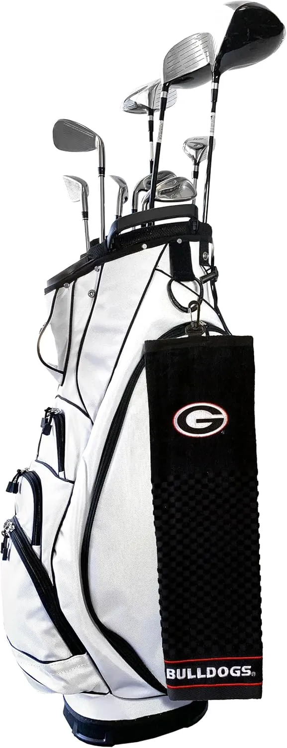 Team Golf NCAA Embroidered Golf Towel, Checkered Scrubber Design, Embroidered Logo