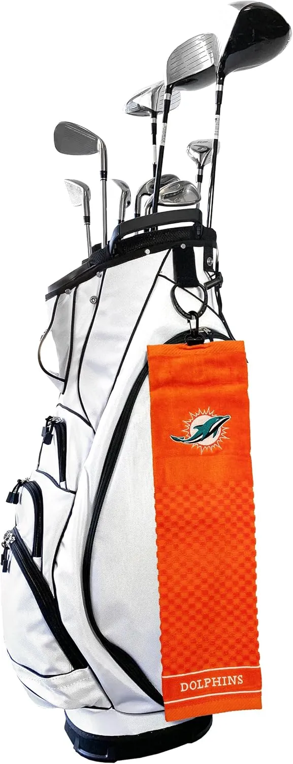 Team Golf NFL Embroidered Golf Towel, Checkered Scrubber Design, Embroidered Logo
