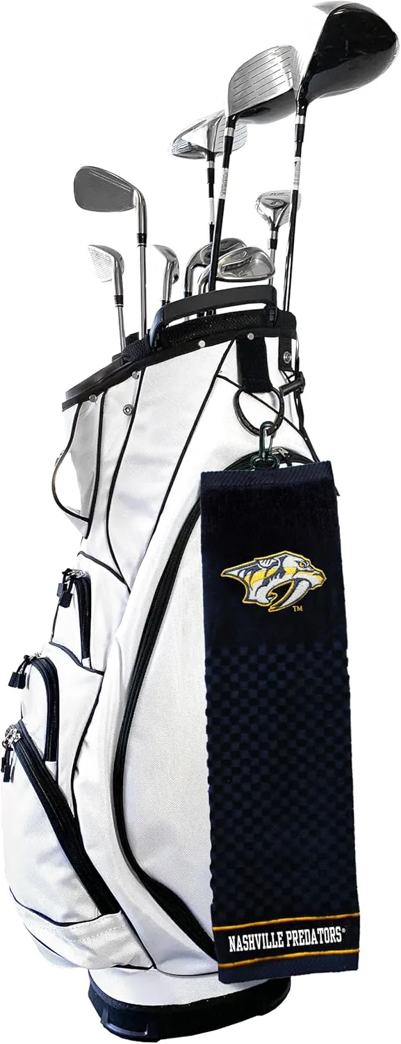 Team Golf NHL Embroidered Golf Towel, Checkered Scrubber Design, Embroidered Logo