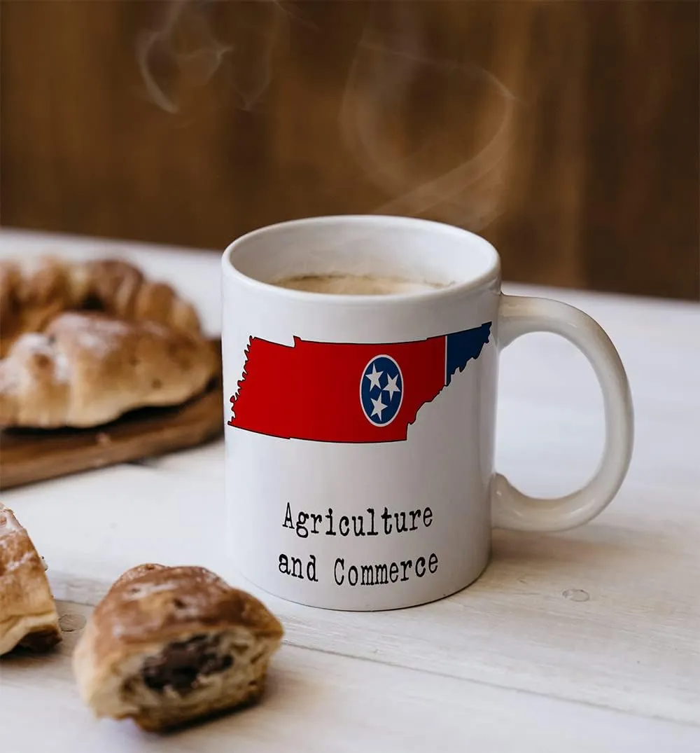 Tennessee Flag State Ceramic Mug, Tennessee Keepsake 11oz Coffee Mug, Custom Coffee Cup, Gift For Birthday, USA Themed Coffee Cup, Mugs for Women, Personalized Coffee Mug