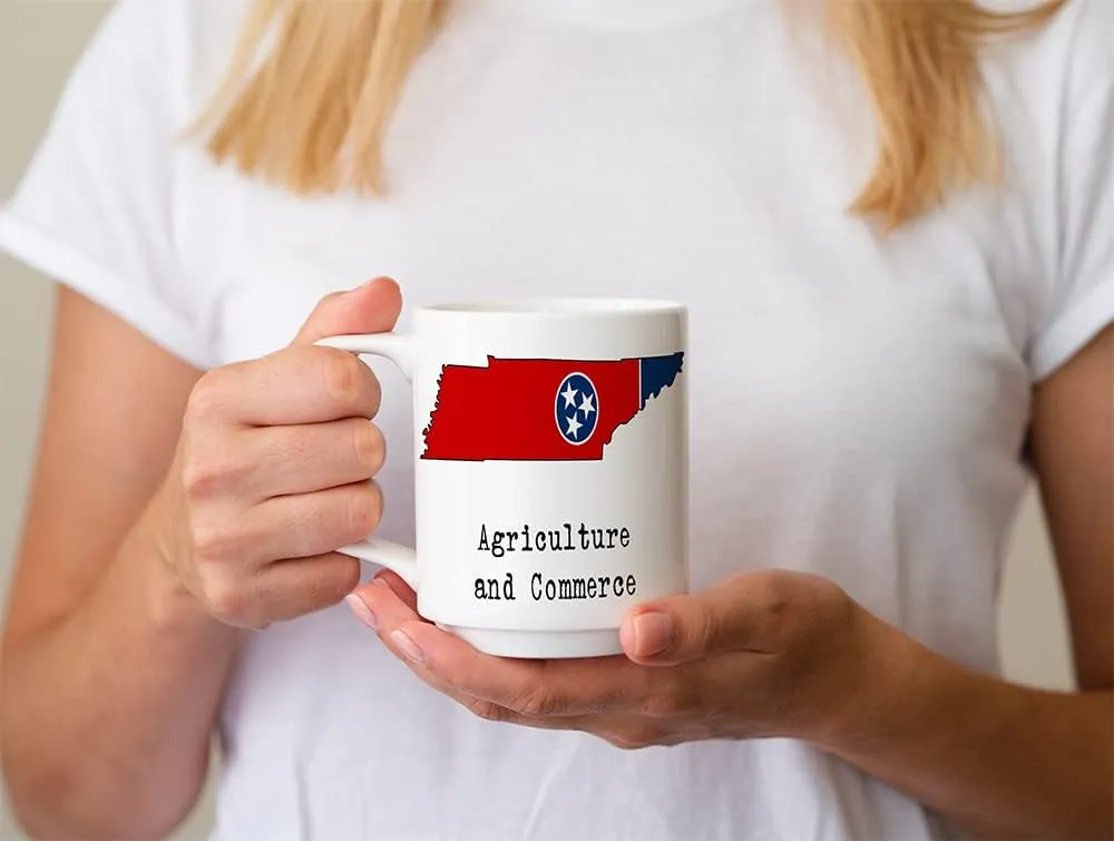 Tennessee Flag State Ceramic Mug, Tennessee Keepsake 11oz Coffee Mug, Custom Coffee Cup, Gift For Birthday, USA Themed Coffee Cup, Mugs for Women, Personalized Coffee Mug