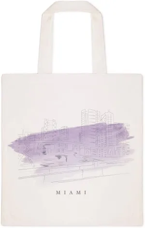 The Cotton & Canvas Co. Cityscape, Souvenir, Beach, Shopping and Travel Reusable Shoulder Tote and Handbag