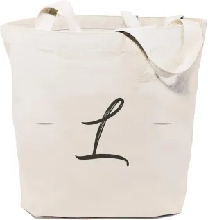 The Cotton & Canvas Co. Personalized Handwritten Monogram Initial Tote
