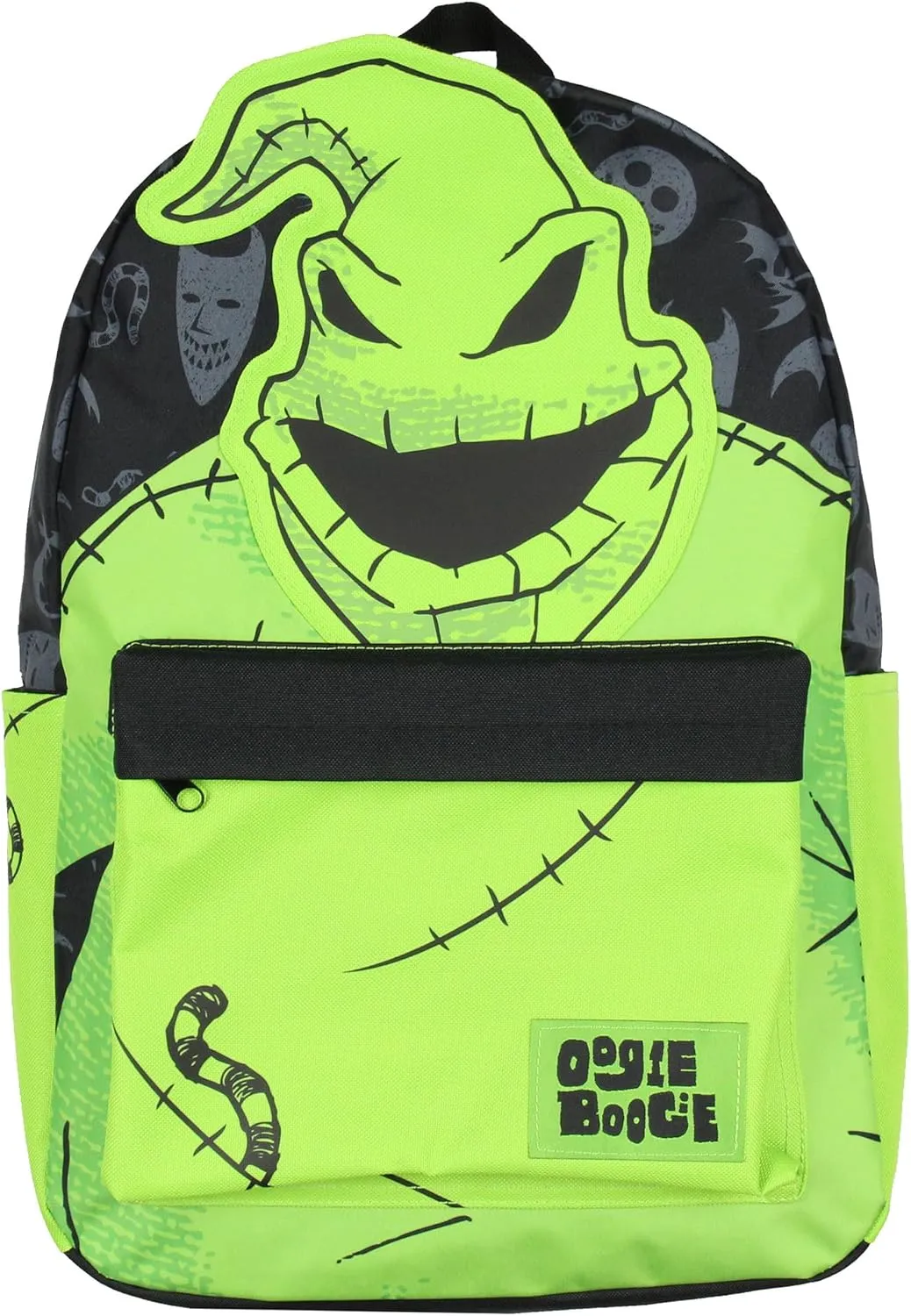 The Nightmare Before Christmas Oogie Boogie 3D Character 17" Backpack Laptop NBC Travel Book Bag Adjustable Straps
