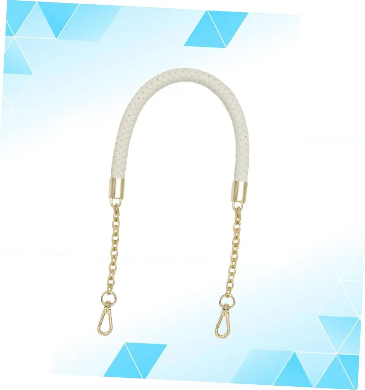 Thicken PU Leather Handbag Strap with Metal Chain Buckle Removable Tote Bag Handle for Women Versatile
