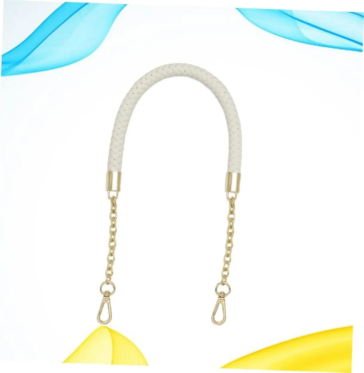 Thicken PU Leather Handbag Strap with Metal Chain Buckle Removable Tote Bag Handle for Women Versatile