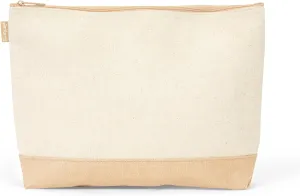 THIRTY-ONE Gifts Canvas Zipper Pouch, Zippered Canvas Pouch for Organizing Work, Home, or Travel Bags, Warm Sand Colorblock