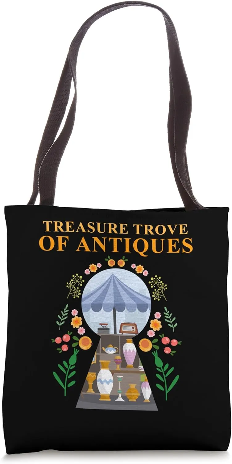 Thrifting Treasure Trove Of Antiques Garage Sale Junk Market Tote Bag
