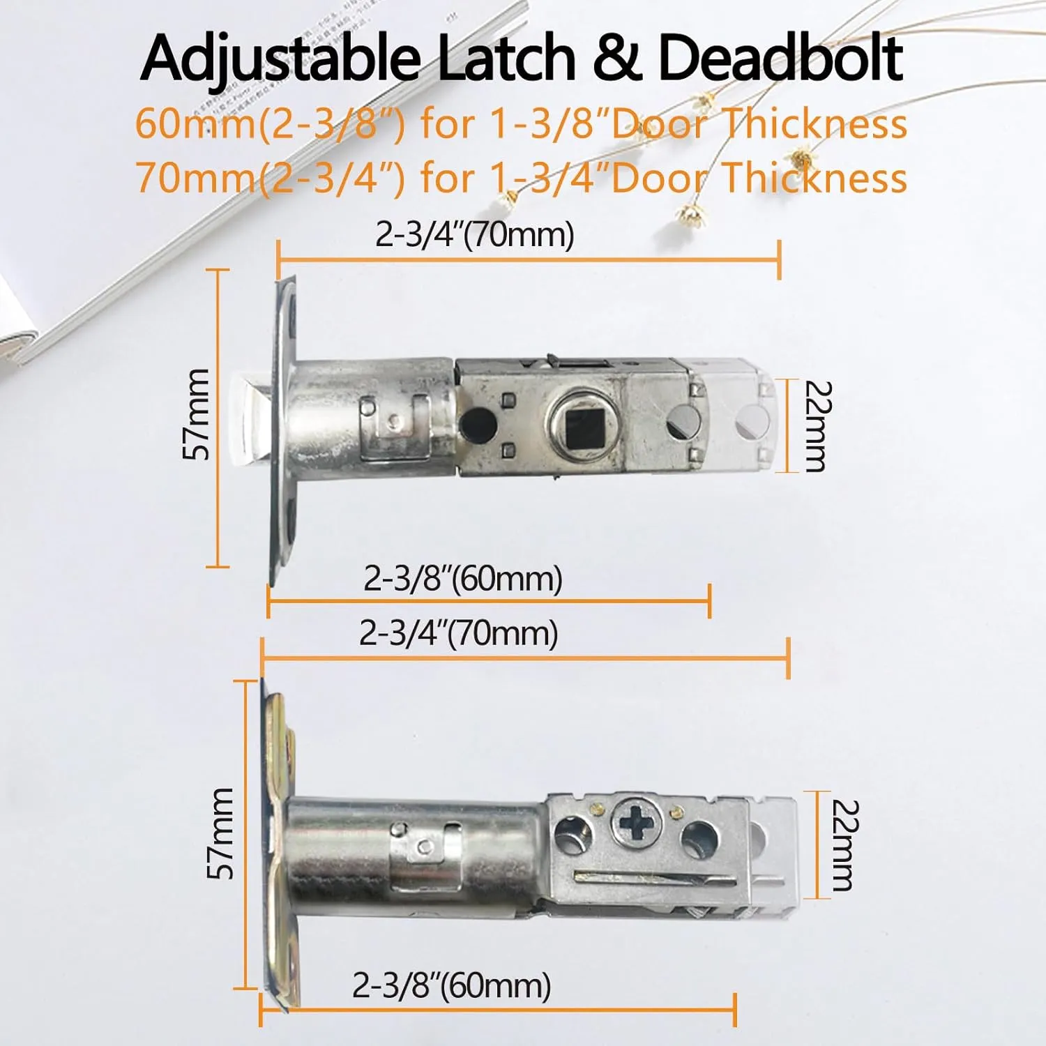 TMC Iron Black Front Double Door Handleset (KEYED HANDLESET)