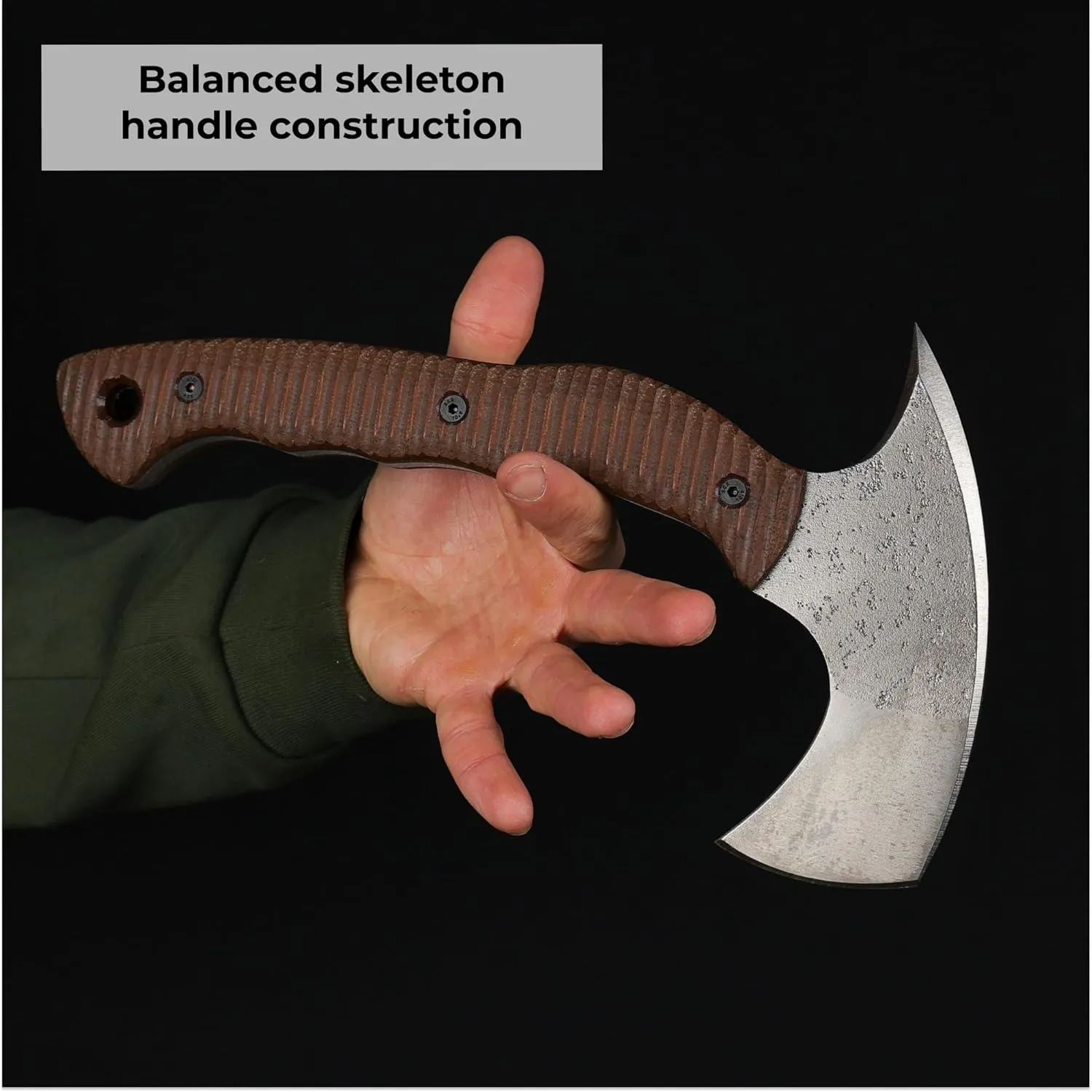 Tomahawk Axe - Tactical Tomahawk - Handmade Combat Axe Hatchet (11.81" Survival Axe with Composite Handle and Kydex Sheath)