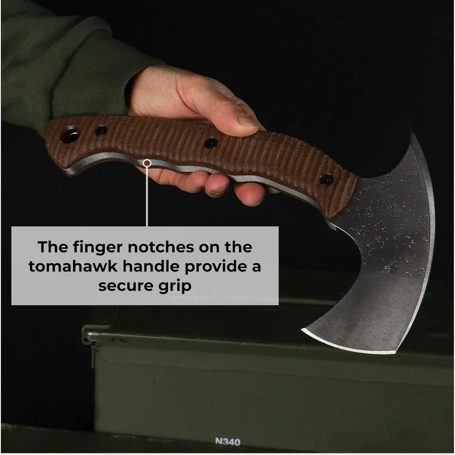 Tomahawk Axe - Tactical Tomahawk - Handmade Combat Axe Hatchet (11.81" Survival Axe with Composite Handle and Kydex Sheath)