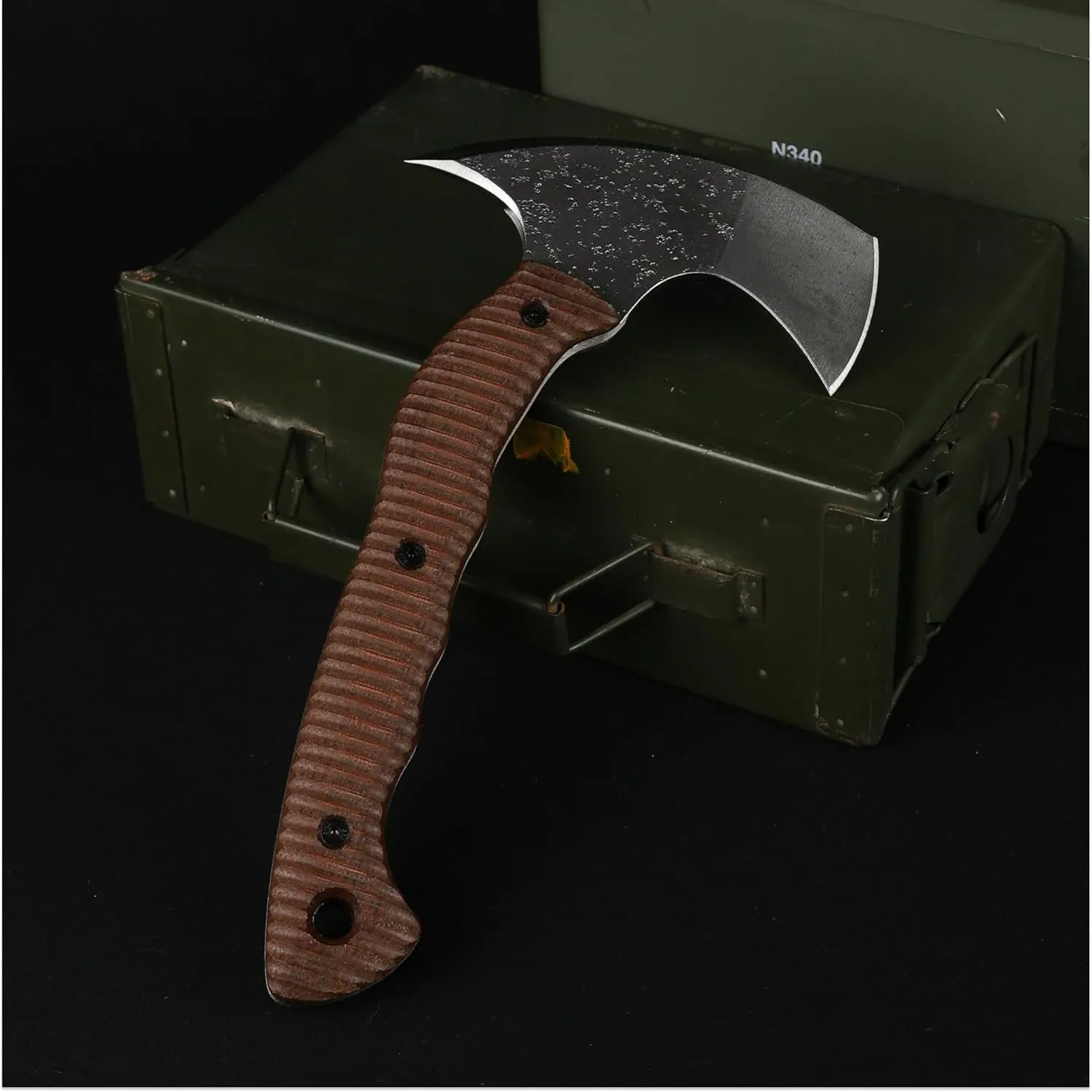 Tomahawk Axe - Tactical Tomahawk - Handmade Combat Axe Hatchet (11.81" Survival Axe with Composite Handle and Kydex Sheath)