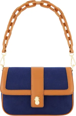 Tommy Bahama Women's Crossbody Bag Purse, Flap Small Shoulder Handbag with Adjustable Strap and Leather Trim