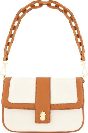 Tommy Bahama Women's Crossbody Bag Purse, Flap Small Shoulder Handbag with Adjustable Strap and Leather Trim