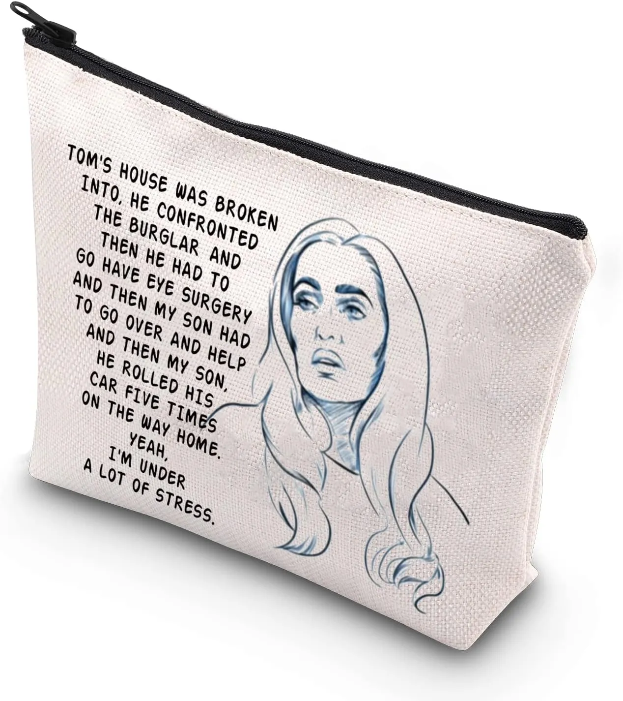 TOM'S HOUSE Women's Reality TV Show Lover Gift Zipper Pouch Makeup Bag