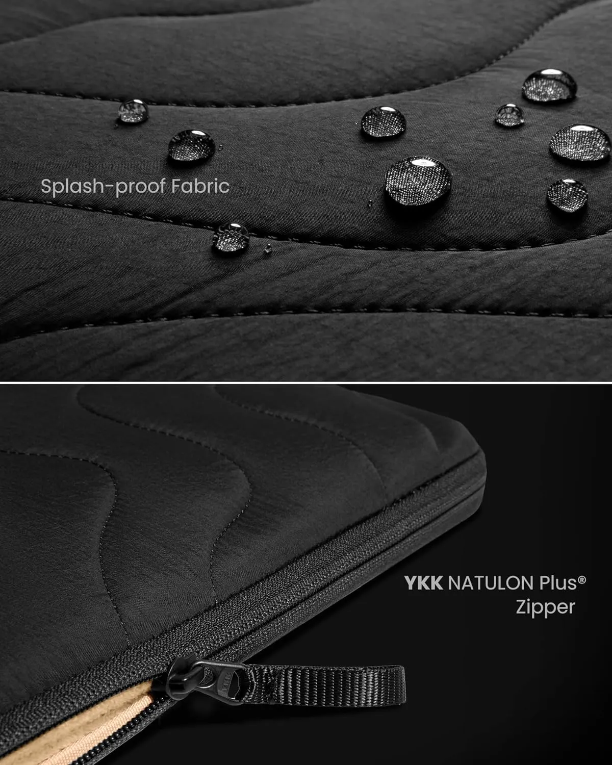 tomtoc 360 Protective Puffy Laptop Sleeve for 14-inch MacBook Pro M4/M3/M2/M1 Pro/Max A3112 A3401 A3185 A2992 A2918 A2779 2024, 13.5/13.8-inch Surface Laptop 7(Copilot  PC)/6/5/4/3, Quilted Design