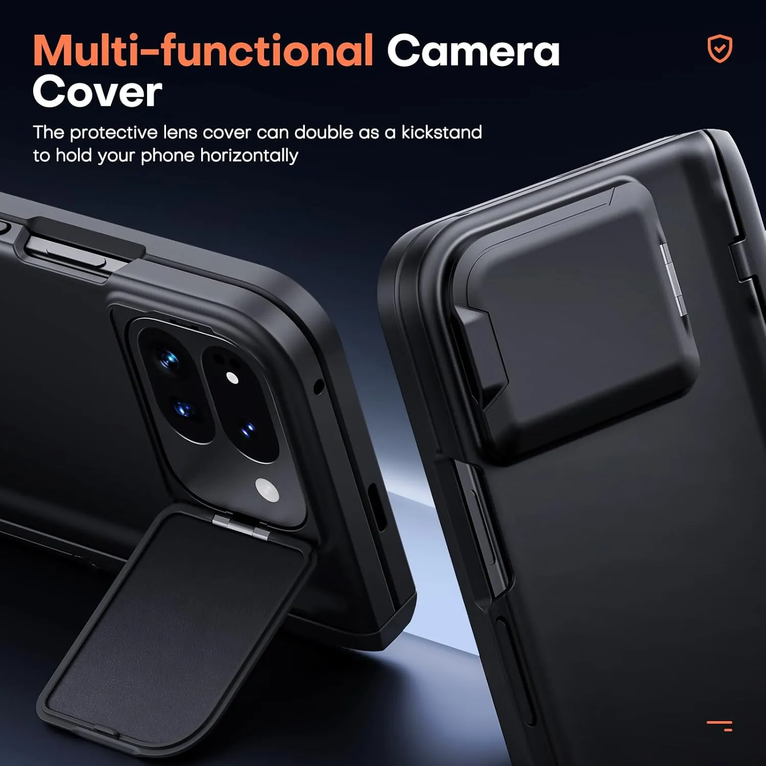 TONGATE Magnetic for Pixel 9 Pro Fold Case Compatible with Magsafe, [with Camera Cover & Hinge Protection & Screen Protector] Shockproof Rugged Stand Case for Google Pixel 9 Pro Fold, Obsidian Black