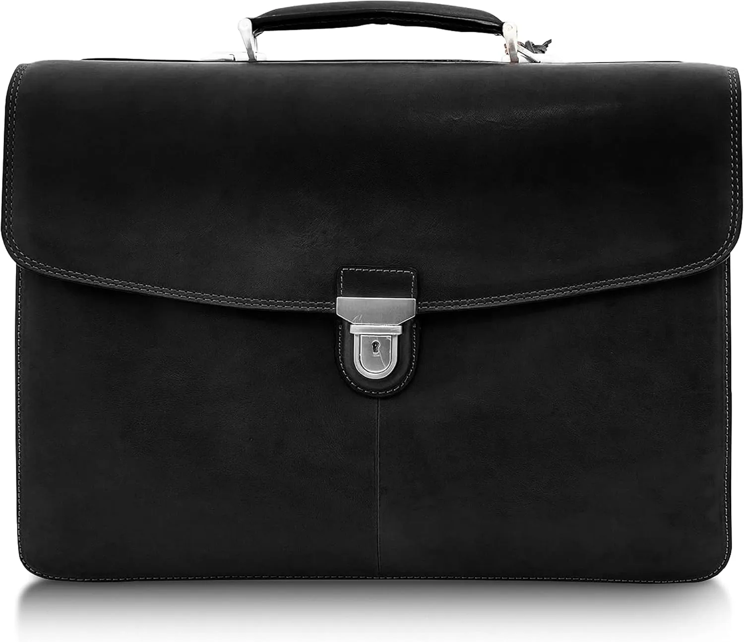 Tony Perotti Bella Russo Men's Italian Leather Messenger Bags - Triple Compartment Briefcases for Men - Tanned Leather