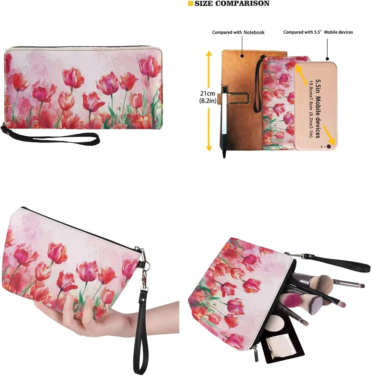 Top Handle Purse for Women, Large Tote Handbag With PU Wallet Set, Gift for Mom