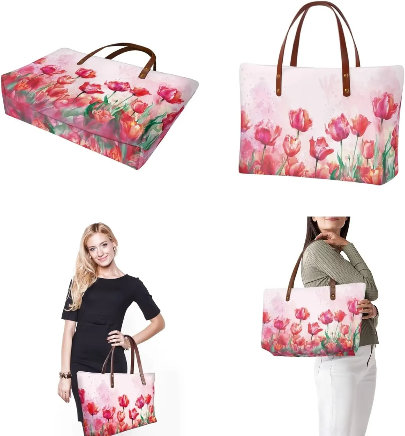 Top Handle Purse for Women, Large Tote Handbag With PU Wallet Set, Gift for Mom
