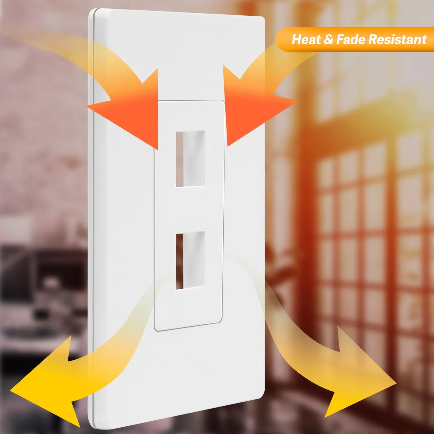 TOPGREENER 2 Port RJ45 Keystone Screwless Wall Plate, Cat5 Cat6 Jack Module Compatible, Size 1-Gang 4.69" x 2.93", Port .60" x 50", Polycarbonate Thermoplastic, SI8872-5PCS, Glossy, White (5 Pack)