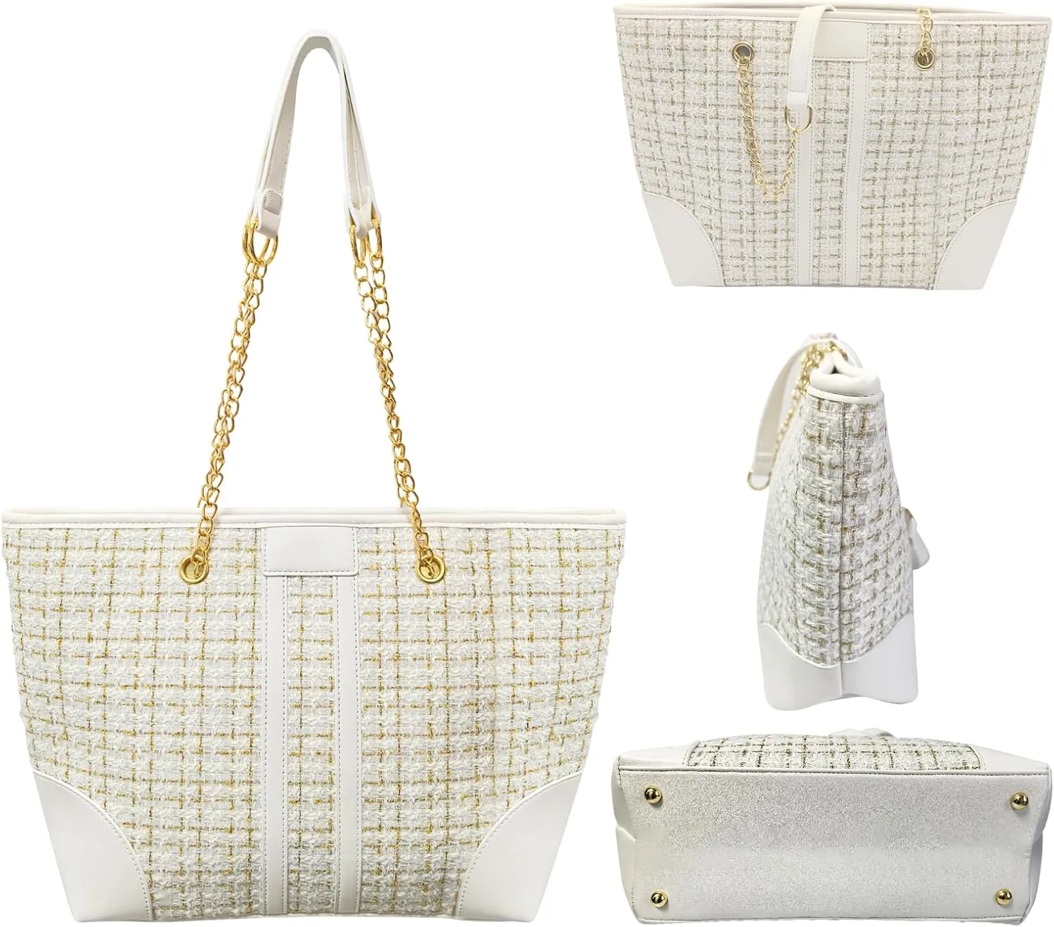 Tote Bag for Women Fashion Top Handle Large Satchel Shoulder Bag Oversized Chain Purse and Handbag Hobo Bags
