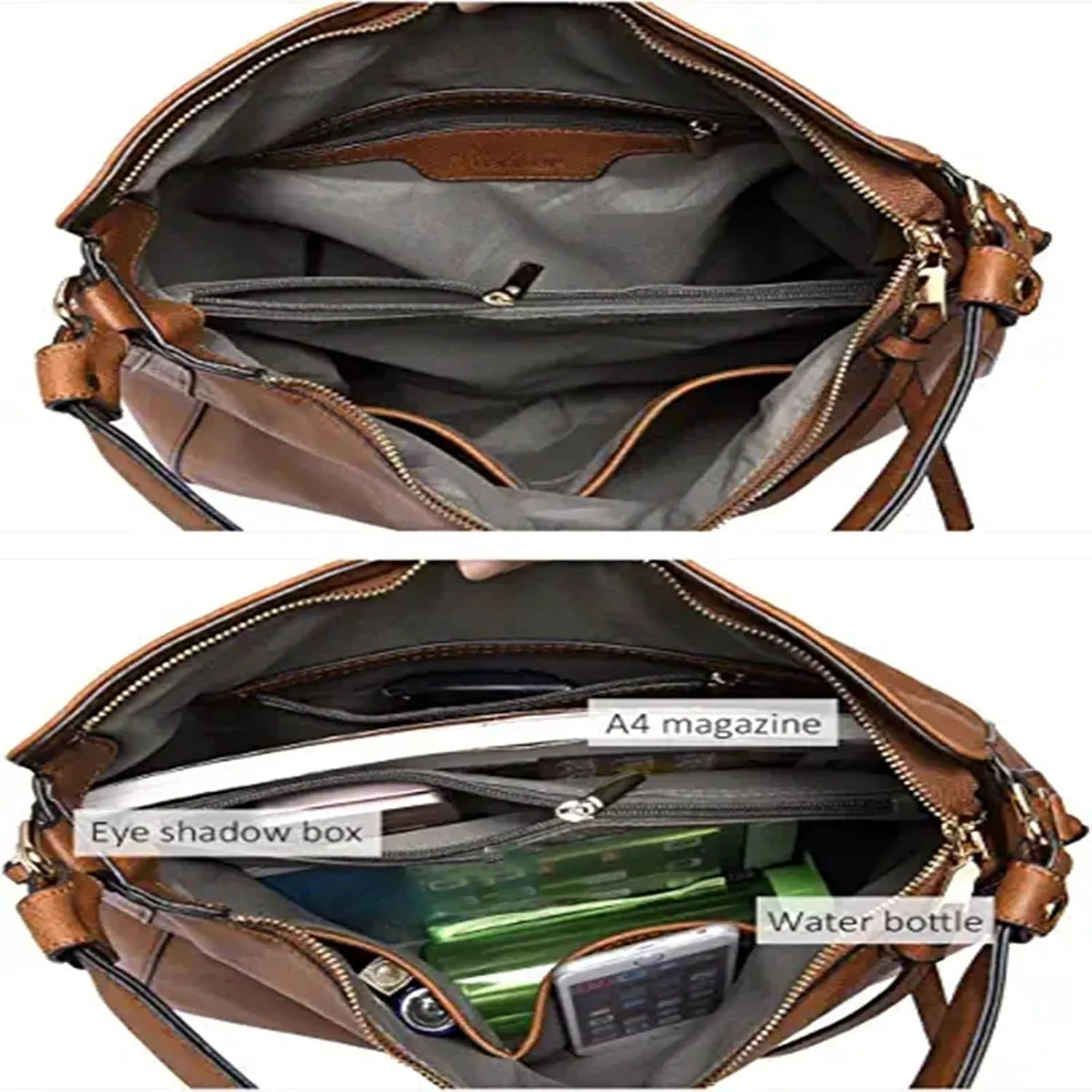 Tote Bag For Women High Capacity Zipper Hobo Messenger Bag New Pattern Simple Handbag Shoulder Bags Cross Body Bags L