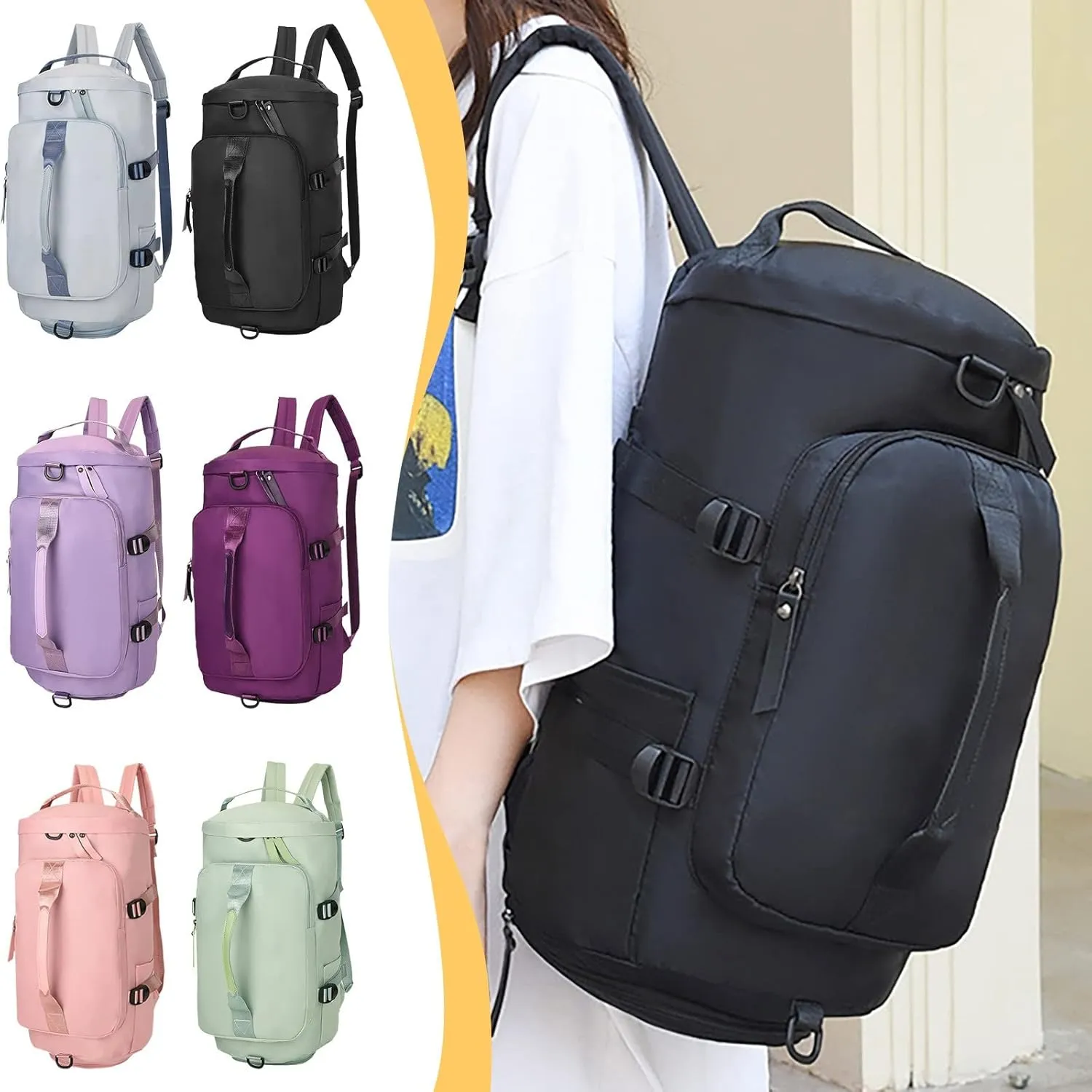Tote Bag For Women Light Foldable Unisex Sport Backpack Handbags Daypack Weekend Travel Fitness Duffle Bag Overnight Bags A
