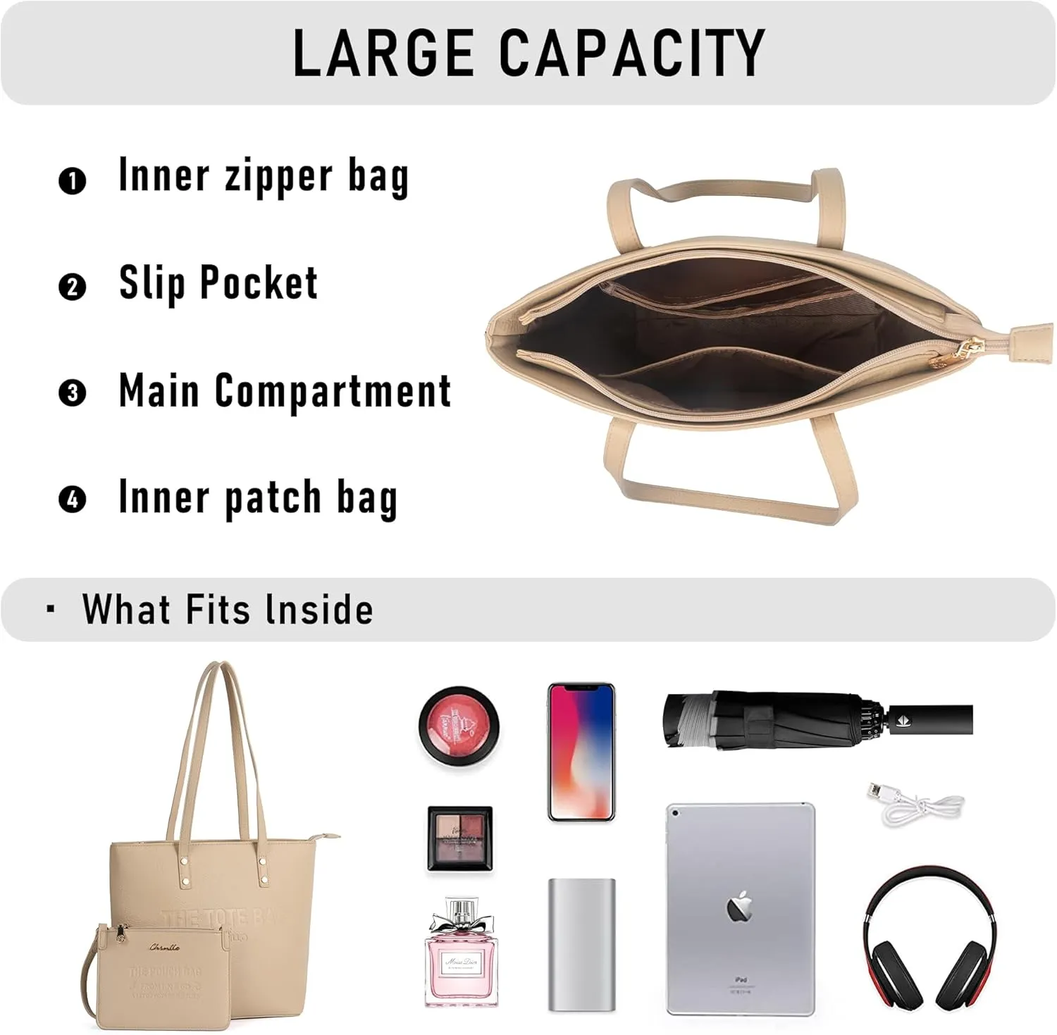 Tote Bag for Women, Medium Top Handle Handbags Purse