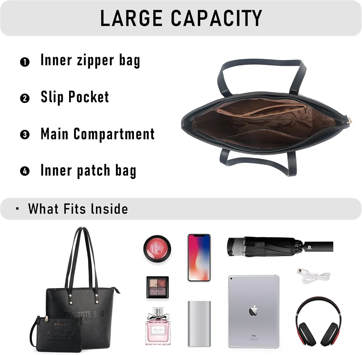 Tote Bag for Women, Medium Top Handle Handbags Purse