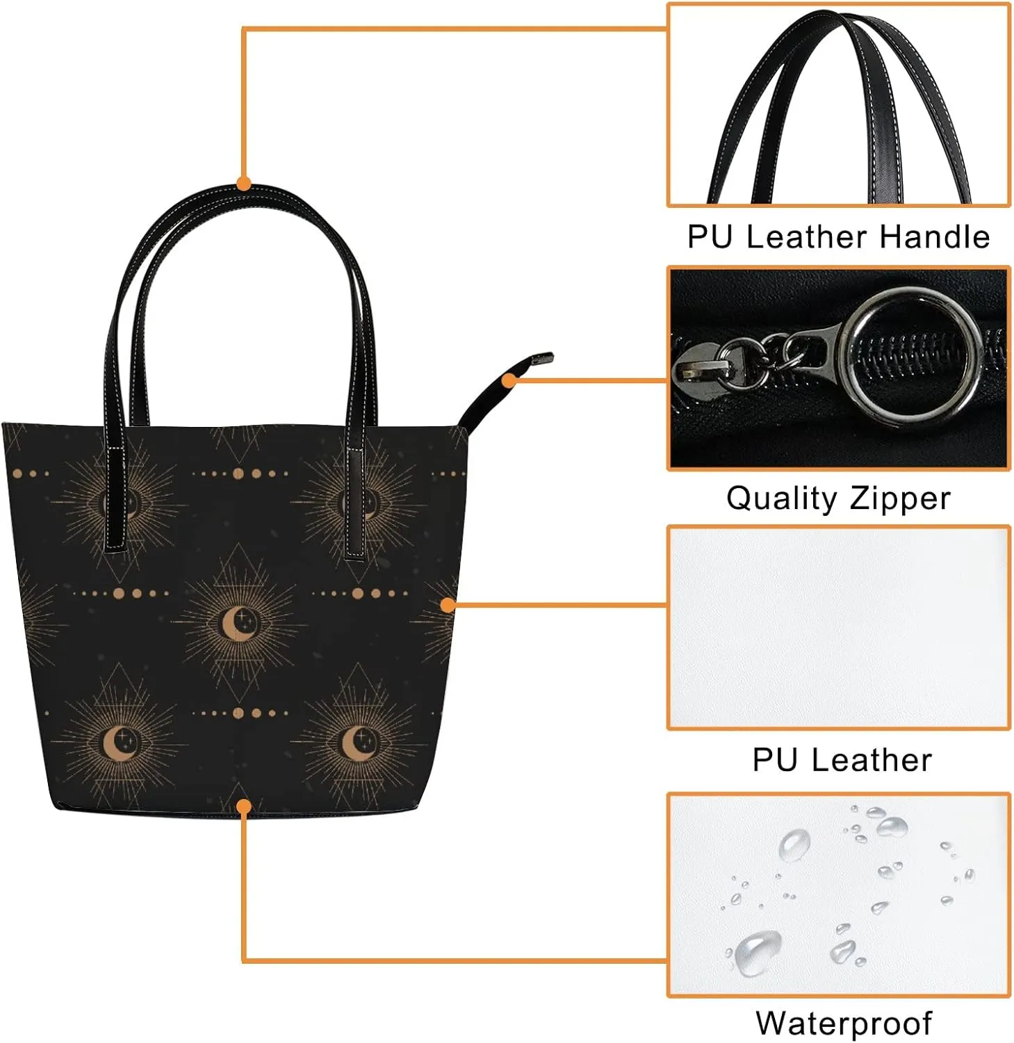 Tote Bag for Women PU Leather Handbags Women's Crossbody Handbags Work Tote Bags for Women Coachbags Tote Bag with Zipper