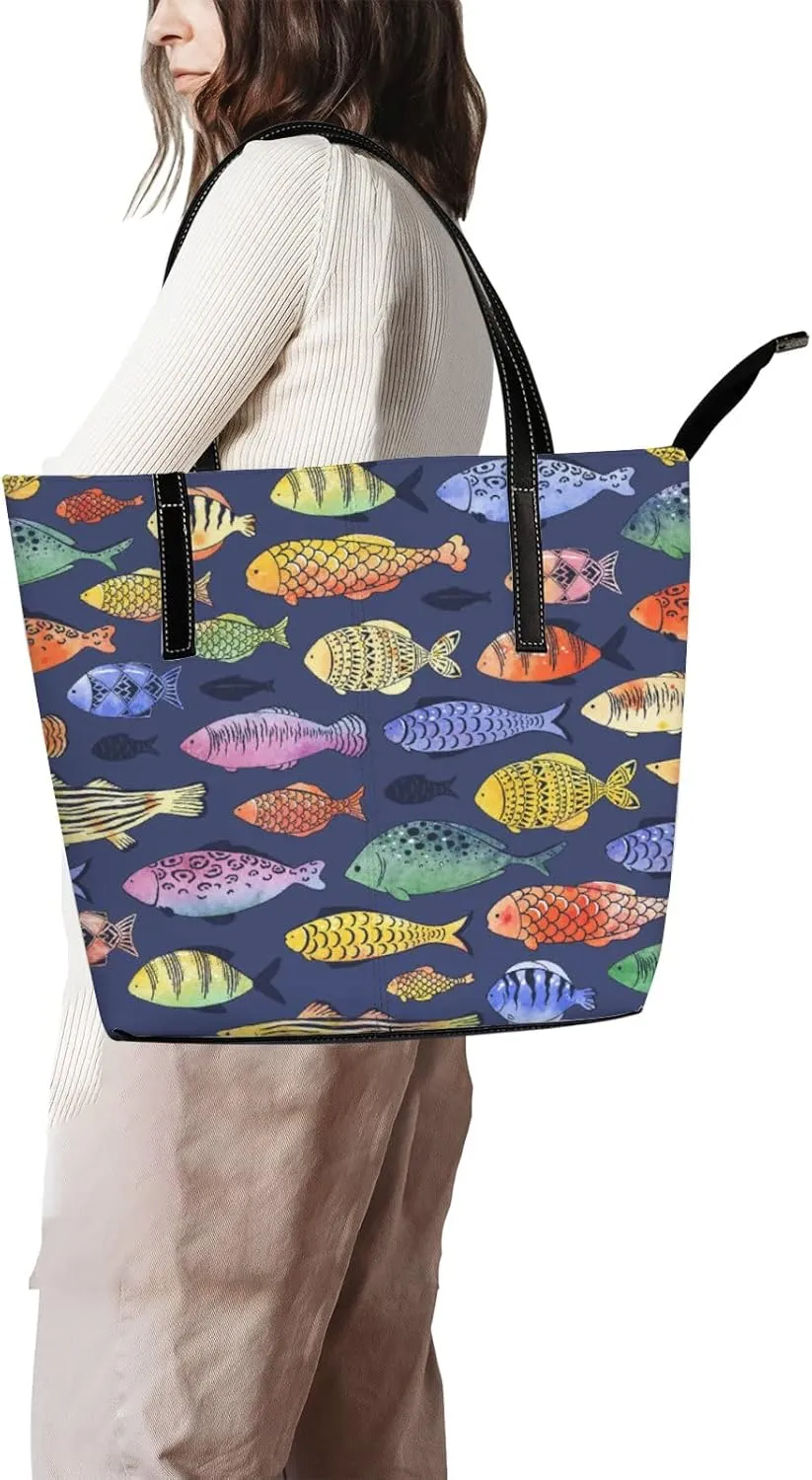 Tote Bag for Women PU Leather Handbags Women's Crossbody Handbags Work Tote Bags for Women Coachbags Tote Bag with Zipper