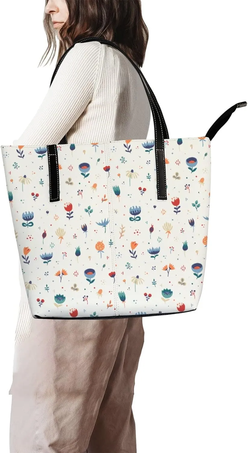 Tote Bag for Women PU Leather Handbags Women's Crossbody Handbags Work Tote Bags for Women Coachbags Tote Bag with Zipper