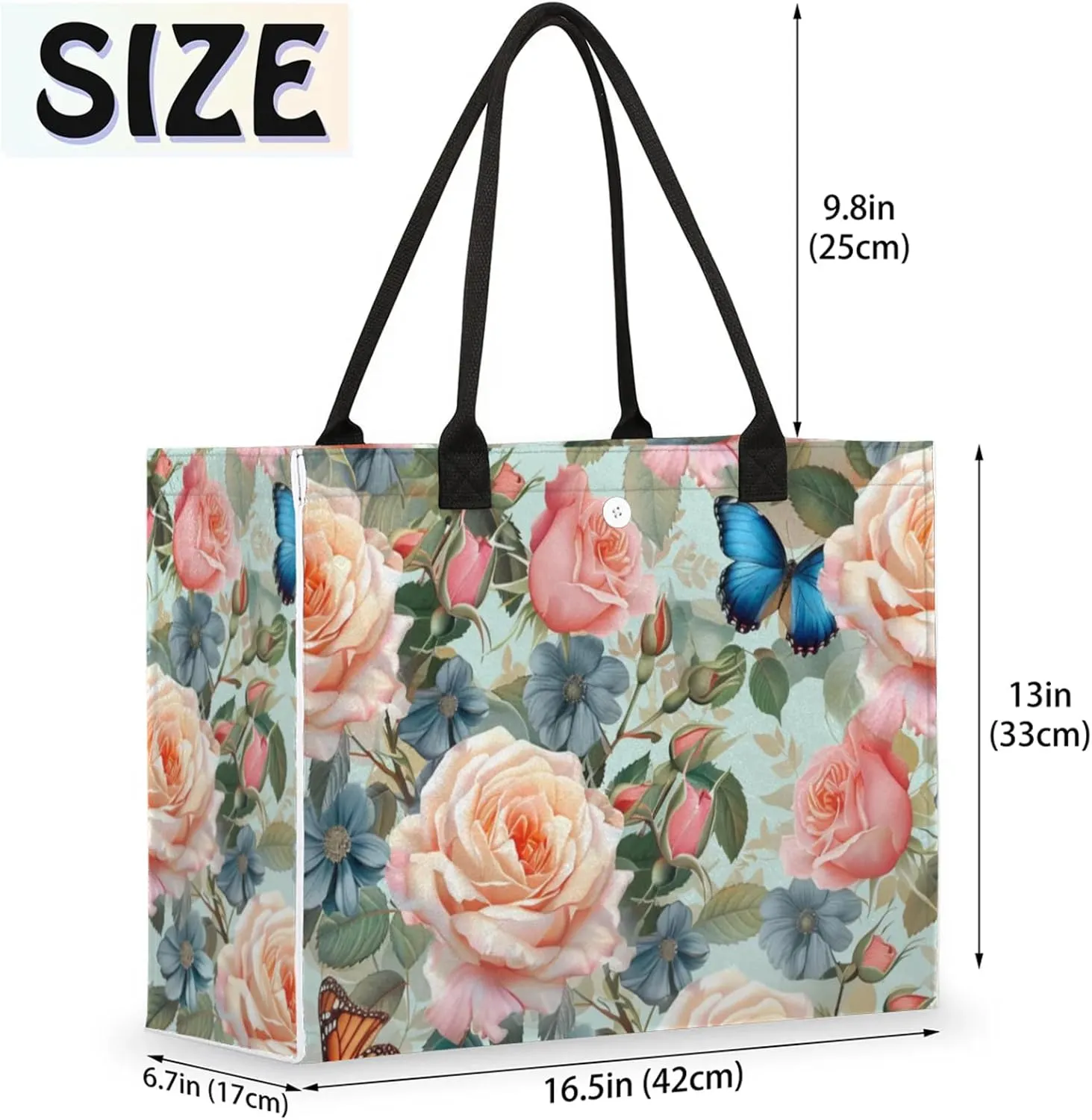 Tote Bag for Women Reusable Canvas Shoulder Bag