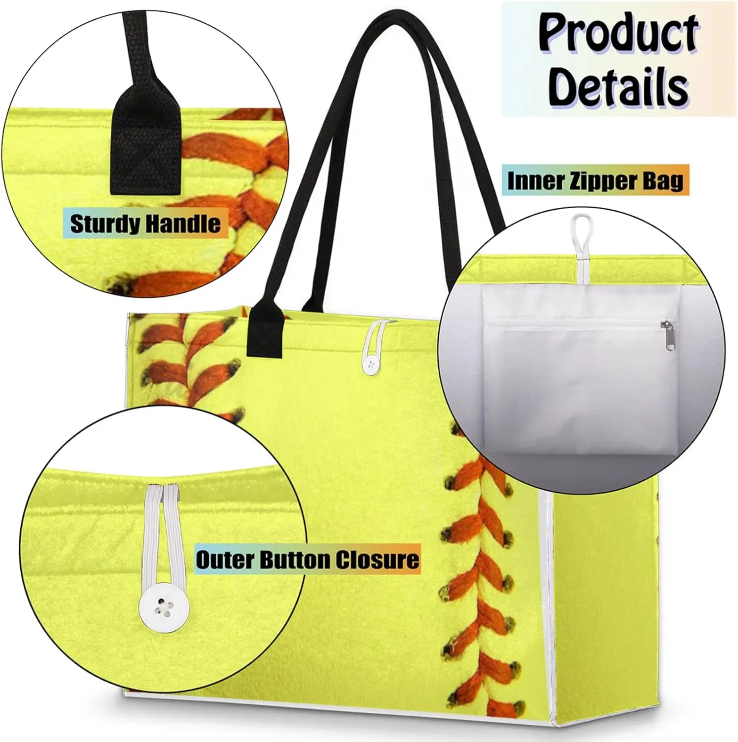 Tote Bag for Women Reusable Canvas Shoulder Bag