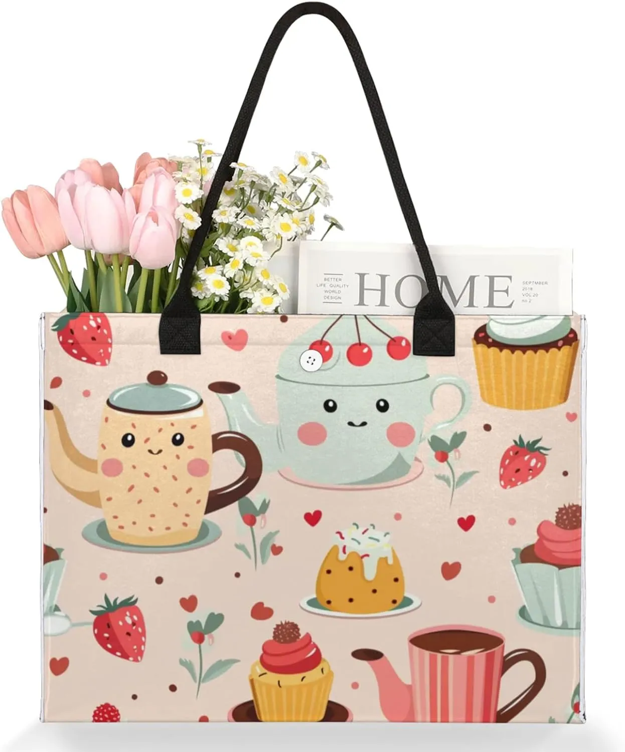 Tote Bag for Women Reusable Canvas Shoulder Bag