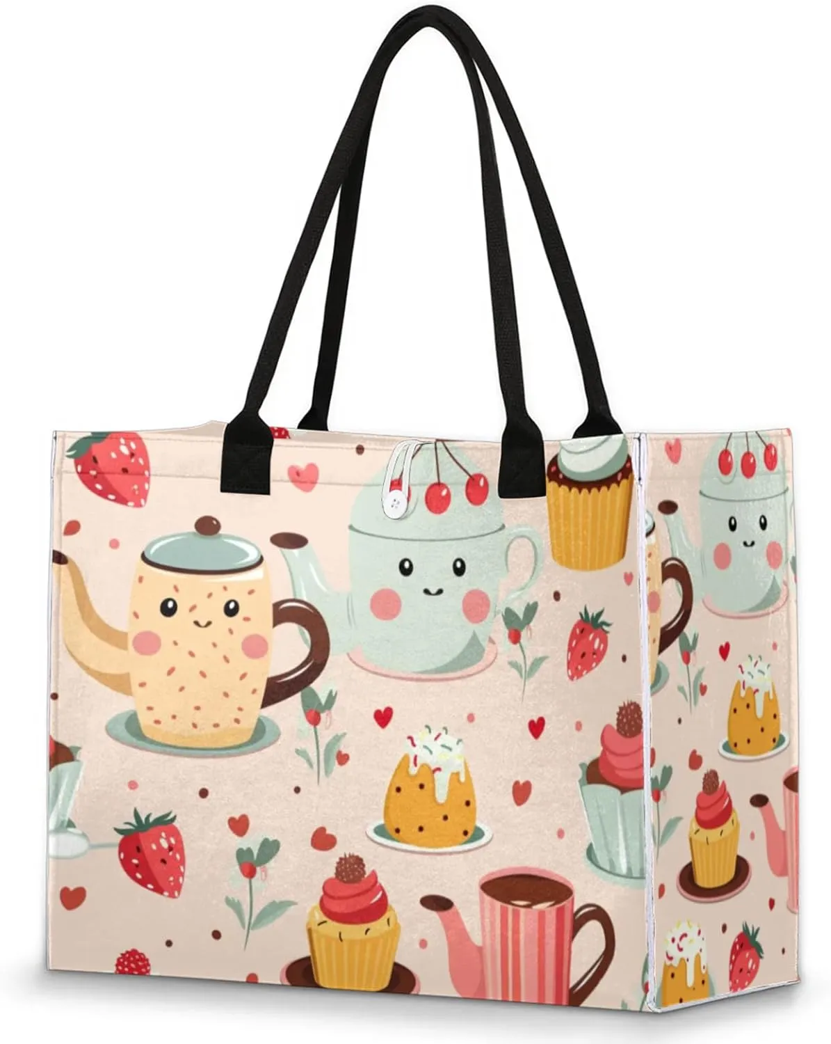Tote Bag for Women Reusable Canvas Shoulder Bag